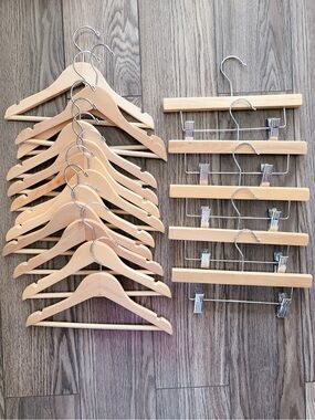 Kids toddler Wooden Clothes Hangers